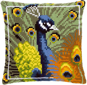 Vervaco  Cross Stitch Cushion Kit - Proud peacock