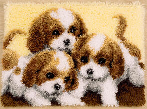 Vervaco  Latch Hook Rug Kit 3 Puppies