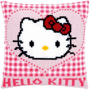 Vervaco  Cross Stitch Cushion Kit - Hello Kitty in a heart