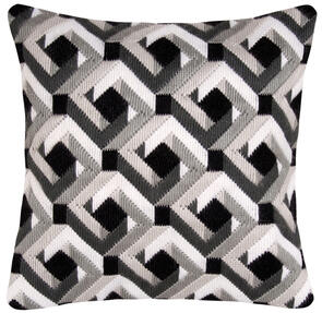 Vervaco  Long Stitch Cushion Kit - Black & white
