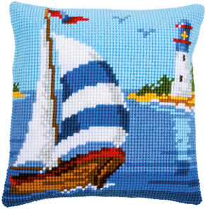 Vervaco  Cross Stitch Cushion Kit - Sailboat