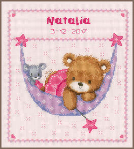 Vervaco  Cross Stitch Kit - Little bear in hammock #1