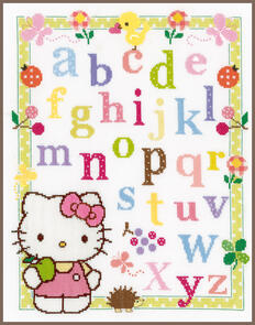 Vervaco  Cross Stitch Kit - Hello Kitty Learning ABC