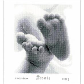 Vervaco  Birth Record Cross Stitch Kit: Baby Feet