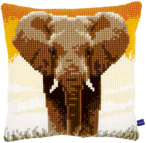 Vervaco  Cross Stitch Cushion Kit - Elephant in the savanna I