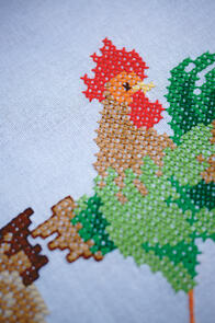 Vervaco  Tablecloth Kit Chicken family