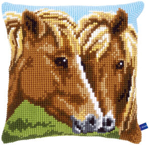Vervaco  Cross Stitch Cushion Kit - Horses
