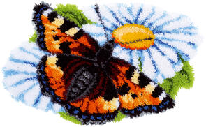 Vervaco  Latch Hook Kit - Butterfly on daisy