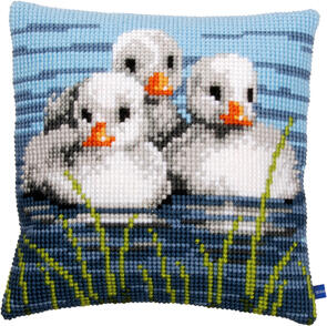 Vervaco  Cross Stitch Cushion Kit - Ducklings in the water