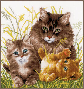 Vervaco  Cross Stitch Kit - Cat family