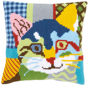 Vervaco  Cross Stitch Cushion Kit - Modern cat