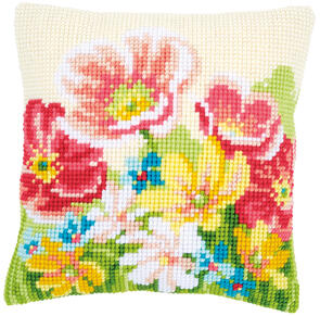 Vervaco  Cross Stitch Cushion Kit - Summer flowers #2
