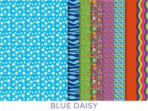 Dress Your Doll Making Couture Fabric Set Kit - Blue Daisy
