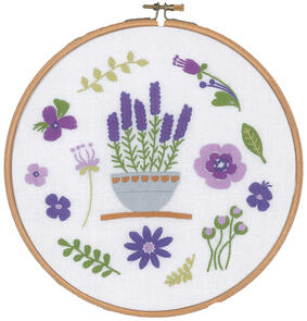 Vervaco  Embroidery kit with ring Lavender