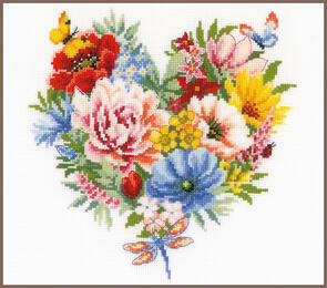 Vervaco  Cross Stitch Kit - Heart of flowers