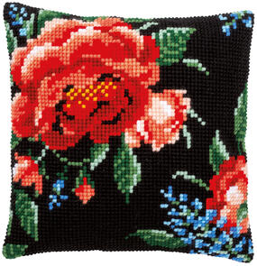 Vervaco  Cross Stitch Cushion Kit - Rose