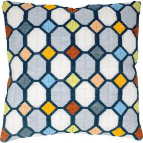 Vervaco Long Stitch Cushion Kit Checkered