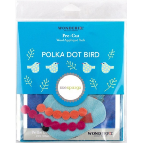 Sue Spargo Pre-Cut Wool Applique Pack - Polka Dot Bird
