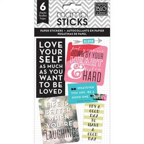 Me & My Big Ideas Love Yourself - Paper Stickers - 6 Sheets