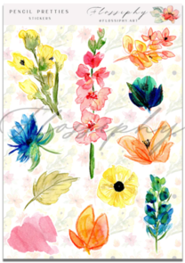 Flossiphy Pencil Pretties Stickers