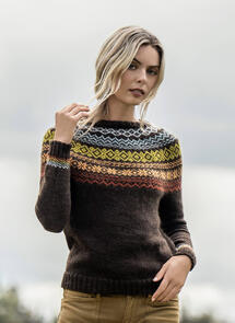 Blue Sky Fibers Woolstok Light - Terrace Gardens Sweater - Knitting Pattern / Kit