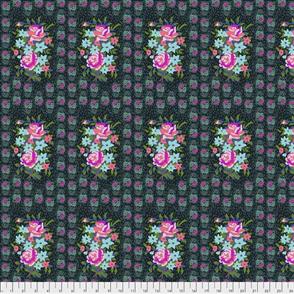 Free Spirit Anna Maria Horner Fabrics - Stitched Bouquet Dim