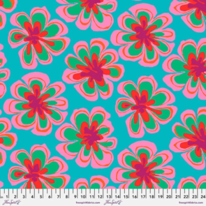 Free Spirit Kaffe Fassett Kaffe Fassett - Funky Flora - Aqua || February 2023