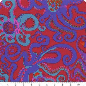Free Spirit Kaffe Fassett Fabric - Octopus - PWBM074 - RED