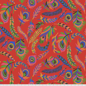 Free Spirit Kaffe Fassett Tickle My Fancy - Red || August 2021