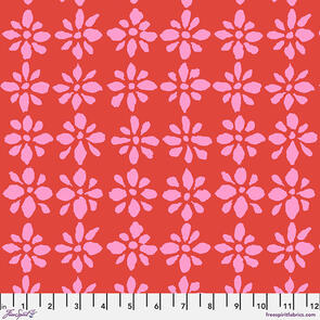 Free Spirit Kaffe Fassett - Snow Flower - Red || August 2024