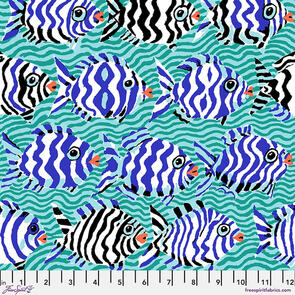Free Spirit Kaffe Fassett - Minnows - Aqua || August 2025