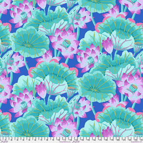 Free Spirit Kaffe Fassett - Lake Blossoms - Turquoise || August 2025