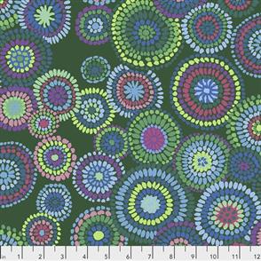 Free Spirit Kaffe Fassett Fabric - Mosaic Circles - Green