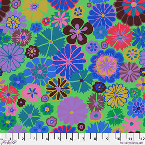 Free Spirit Kaffe Fassett - Folk Flower - Blue || August 2024