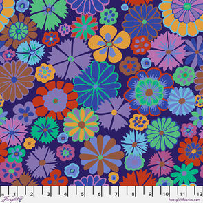 Free Spirit Kaffe Fassett - Folk Flower - Purple || August 2024