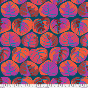 Free Spirit Kaffe Fassett - Palm Leaves - Red || February 2025