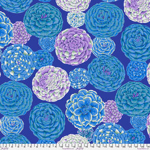 Free Spirit Kaffe Fassett - Japonica - Blue || August 2024