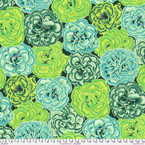 Free Spirit Kaffe Fassett - Picotee Carnations - Green || August 2025