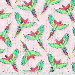 Free Spirit Tula Pink Daydreamer Macaw Ya Later - Dragonfruit