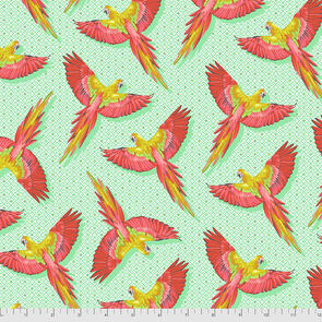 Free Spirit Tula Pink Daydreamer Macaw Ya Later - Mango