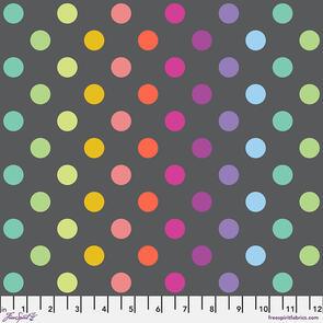 Free Spirit Disco Poms - Carbon || True Colors || Tula Pink