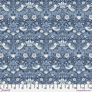 Free Spirit Morris & Co Mini Strawberry Thief - Indigo || Buttermere