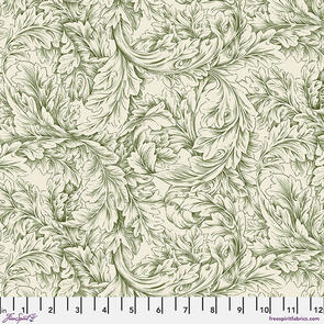 Free Spirit Morris & Co Cotswold Holiday Collection - Small Acanthus Scroll - Green