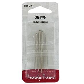Trendy Trims  Straws Needles 3-9 10/Pkg