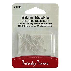 Trendy Trims  Bikini Buckle (Clear) 2sets/Pkg