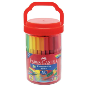 Faber-Castell Connector Felt Tip Markers - Bucket of 50