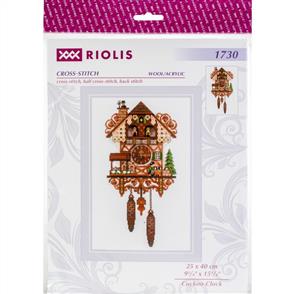 Riolis Counted Cross Stitch Kit - Cuckoo Clock 9.75"X15.75"