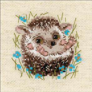 Riolis  Counted Cross Stitch Kit 5"X5" - Hedgehog