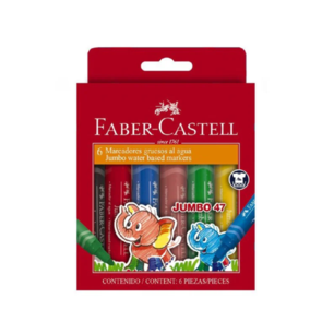Faber-Castell Jumbo 47 Colour Marker - Wallet of 6