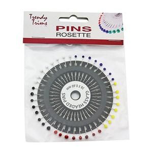 Trendy Trims  Wheel of Glass Headed Pins (Size 38 x 0.6mm)